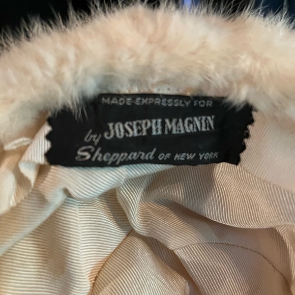 Vintage fur Joseph Magnin hat in Cream - Picture 2 of 5
